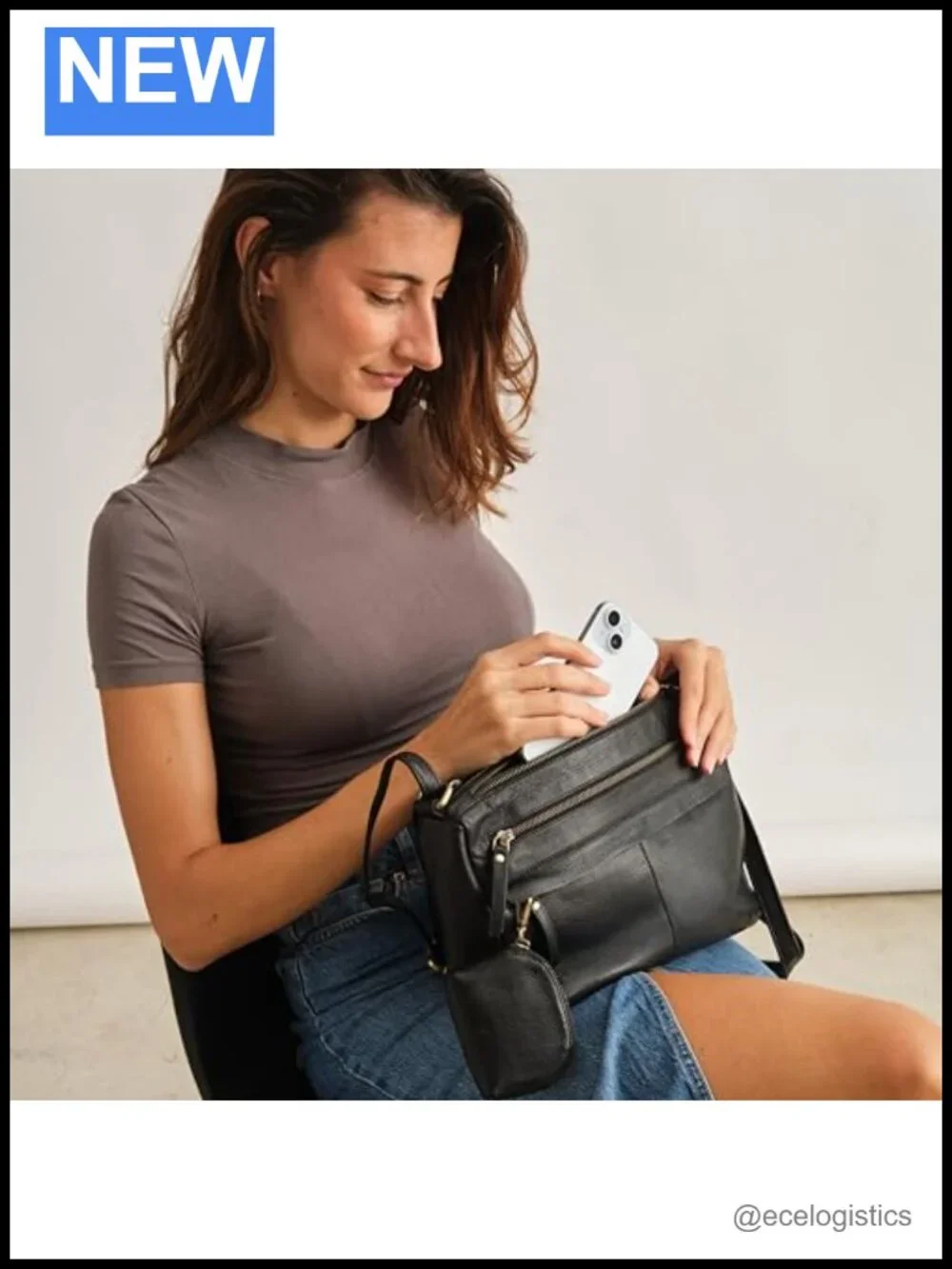 Genuine Leather Small Crossbody Bag for Women Handcrafted